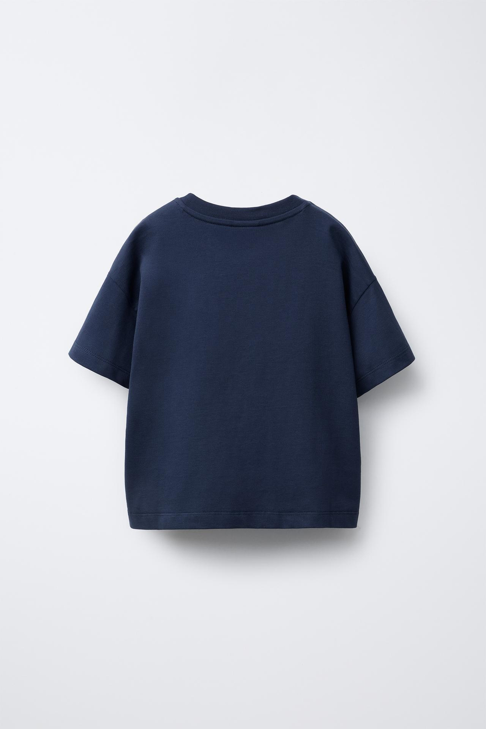 ZARA ФУТБОЛКА С НАШИВКОЙ, СИНИЙ