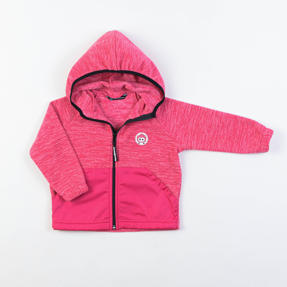 Толстовка со вставками "Розовый меланж"