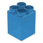 Элемент прозрачный высокий 9x9x15 см для GigaBloks 7,5"