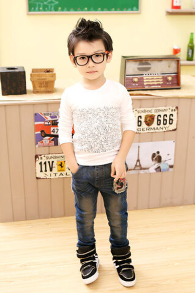 Лонгслив детский с принтами букв