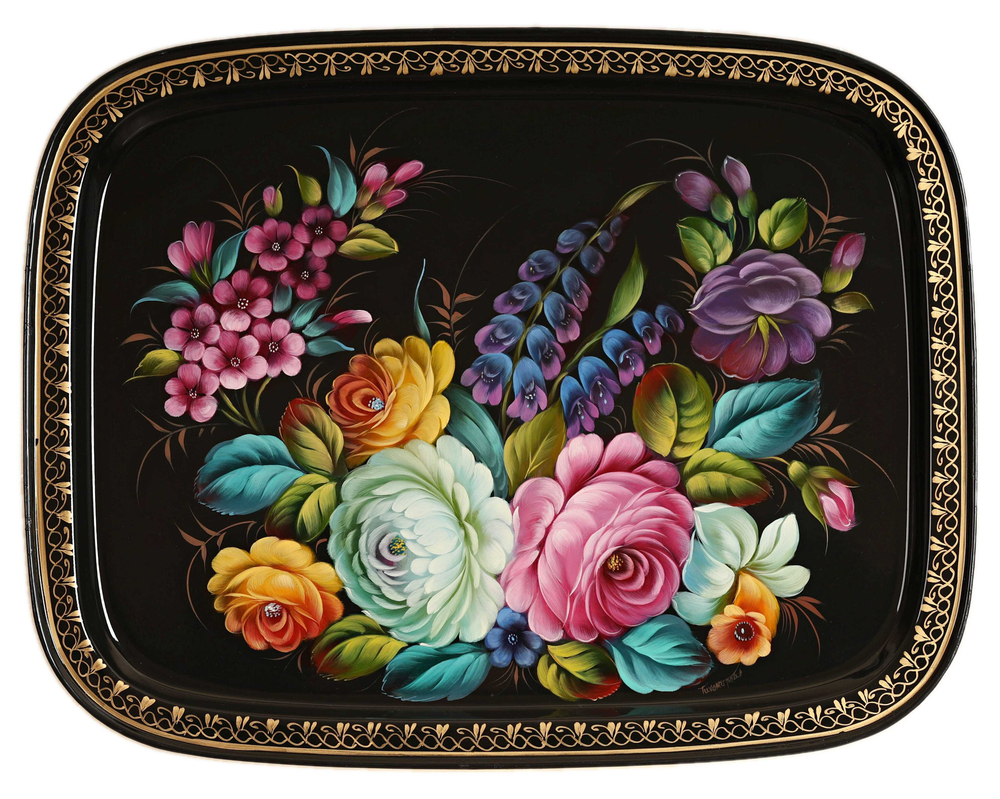 若斯托沃彩绘托盘 A19D29092567