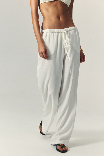 Штаны льняные на завязках MYKONOS Белый