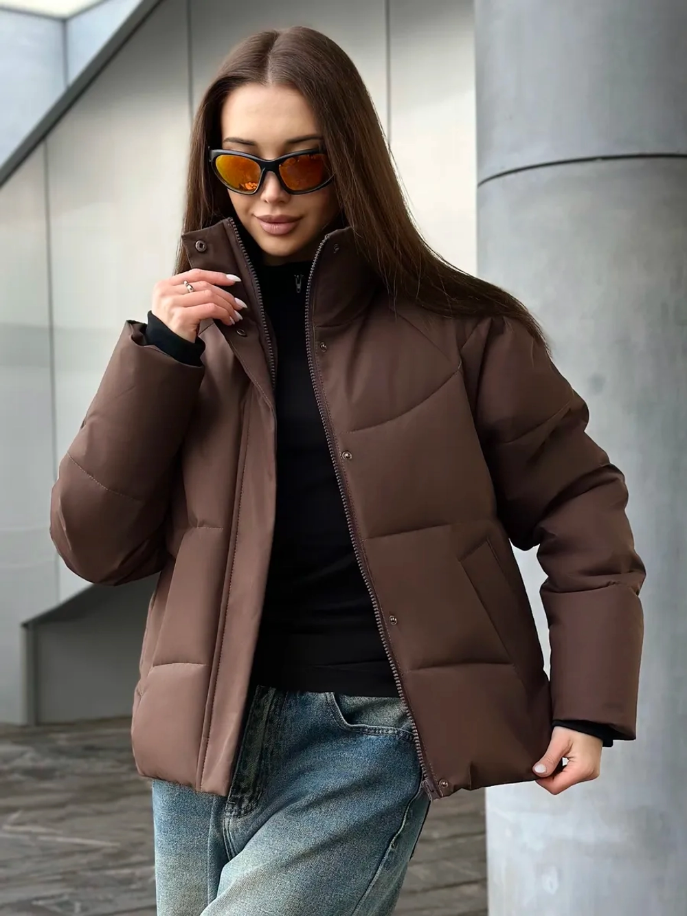 Куртка осенняя короткая без капюшона