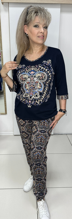 Комбинированный трикотажный костюм