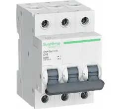 Автомат Systeme Electric City9 Set 3П 16А-С 4,5кА 38217