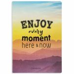 Тетрадь 40 л. в клетку обложка SoftTouch, бежевая бумага 70 г/м2, сшивка, А5 (147х210 мм), ENJOY THE MOMENT, BRAUBERG, 403766