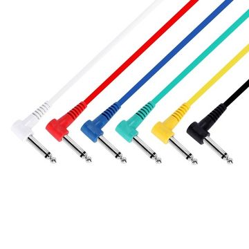Adam Hall K3IRR0120SET - комплект инструментальных кабелей, TRS (jack) 6,3 mm mono (угловой) - TRS (
