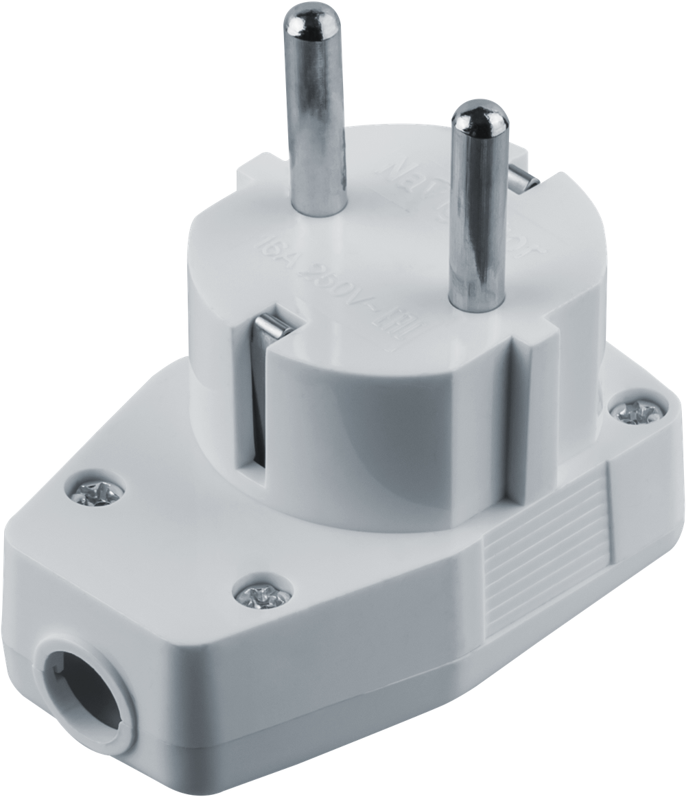 Вилка Navigator 61 364 NCA-PL05-16A-ESC-WH угловая с/з с/выключ. белая