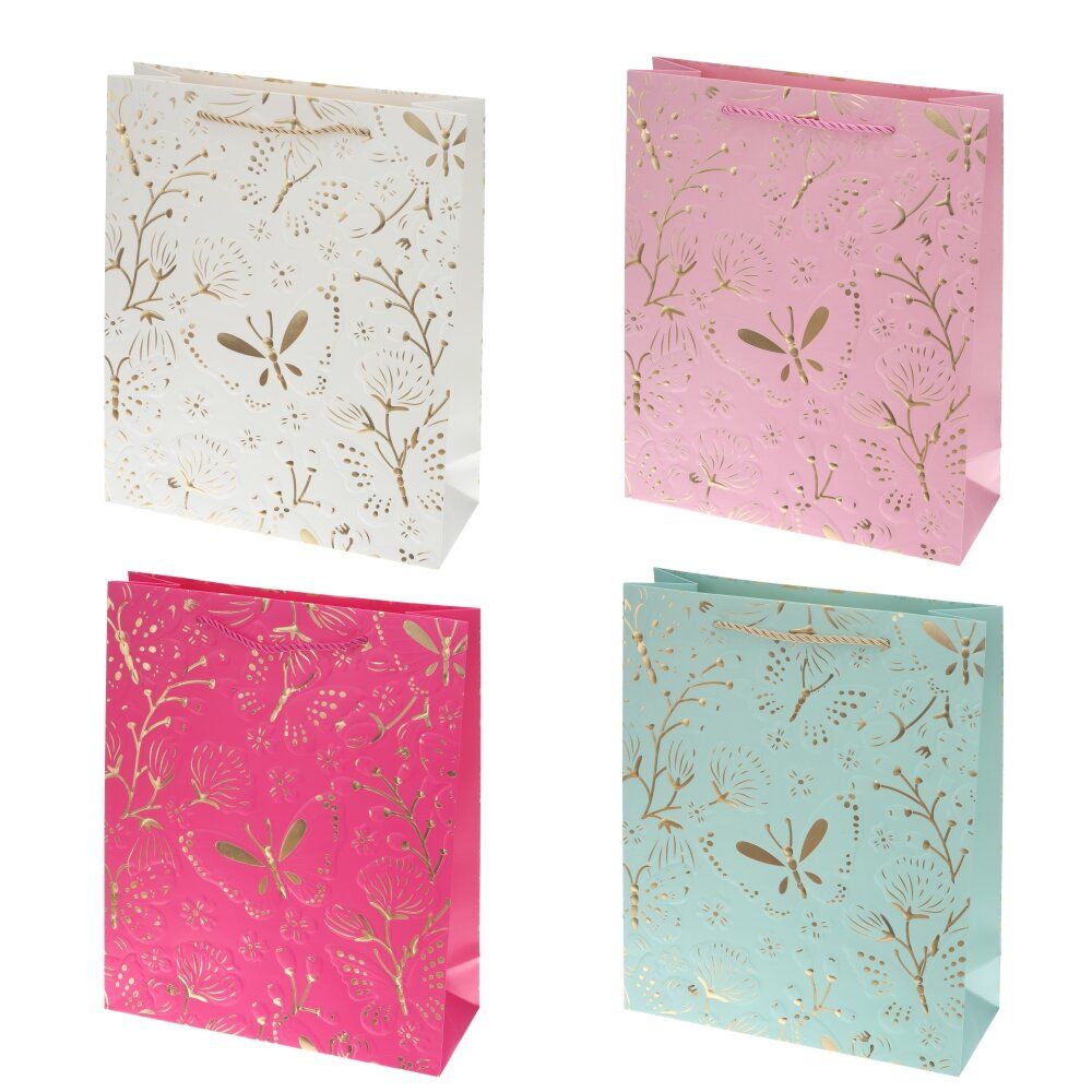 GAEM Пакет подарочный (бумага 210г/м2, блок микс 12шт), L26 W10 H32 см, 4в.