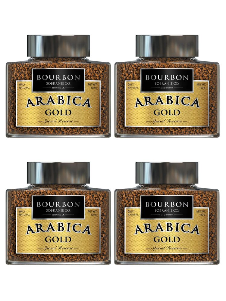 Кофе растворимый Bourbon Arabica Gold 100 г x 4 шт