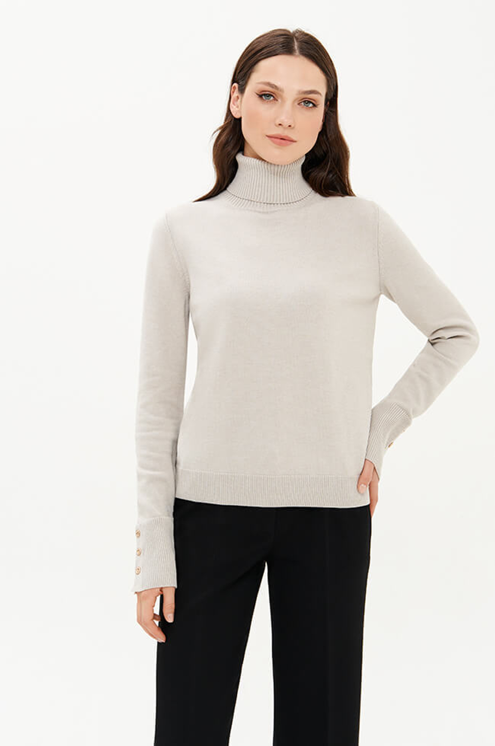 23375 Свитер женский (жемчужный)