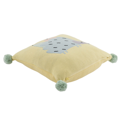 Подушка декоративная с помпонами 35х35 Tkano Tiny world Ежик Ugo TK20-KIDS-CU0003