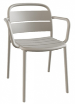 Кресло пластиковое Papatya Balat-K, светло-серый