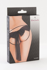 Чёрные контактные трусики с бантом на ягодицах ML (46-48) (Цвет: черный)