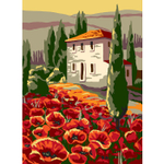 "Домик в деревне"-6300 канва с рисунком