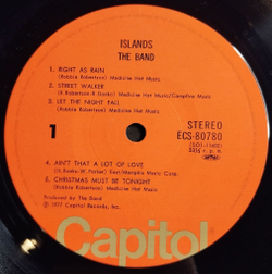 Винтажная виниловая пластинка LP The Band Islands (Japan 1977) (Obi)