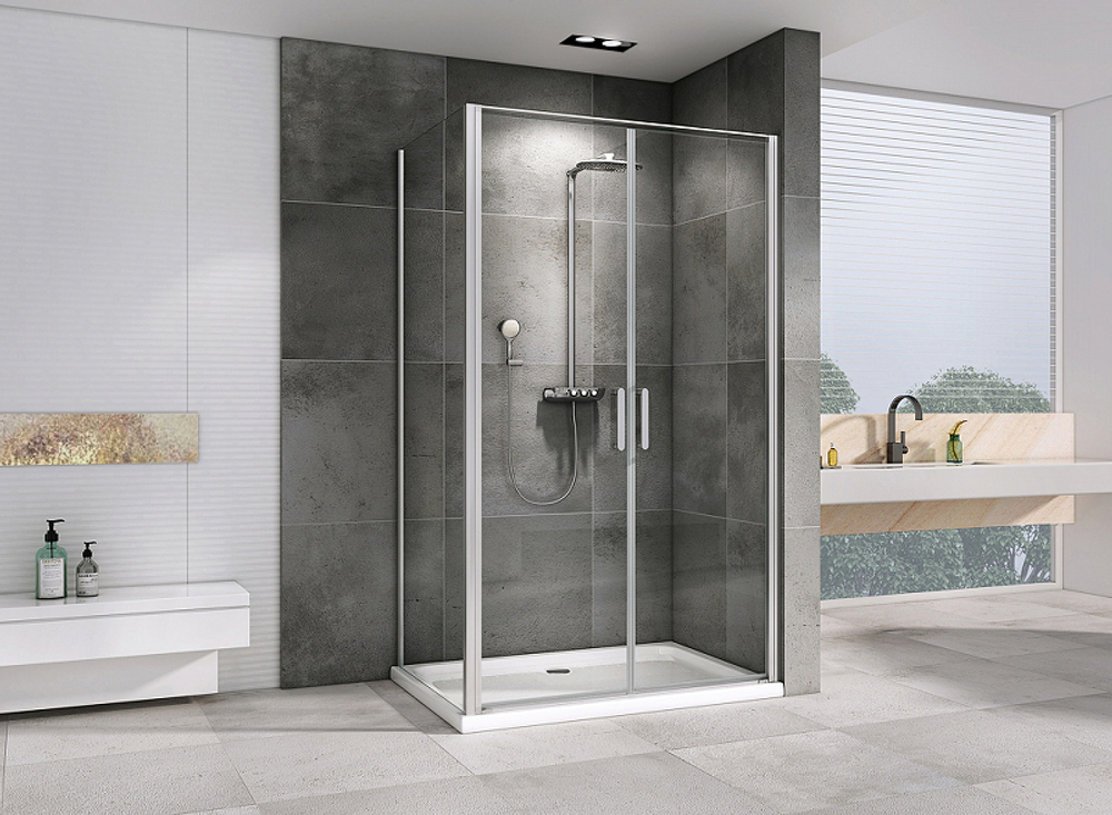 Душевой уголок Abber Sonnenstrand 100x70 AG04100C-S70 профиль Хром стекло прозрачное