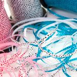 Лента (0,5 см*500 м) Красные точки, Розовый, 1 шт.