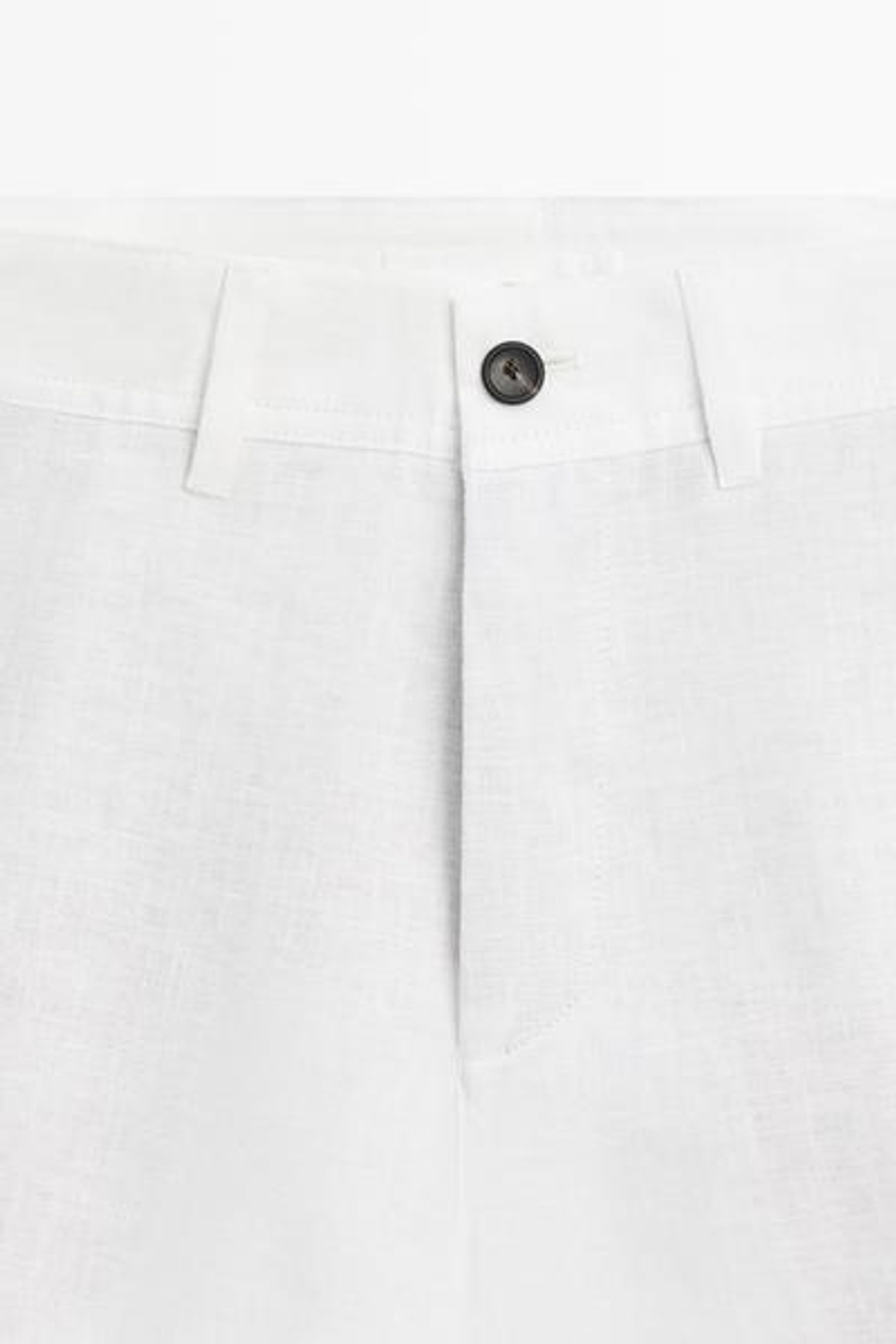 Massimo Dutti Короткие бермуды из 100% льна, белый