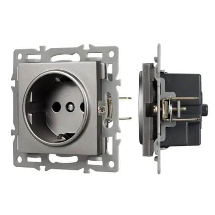 Механизм электрической розетки SCT-MEU1-PL-GR (250V, 16A) (Arlight, -) 043732