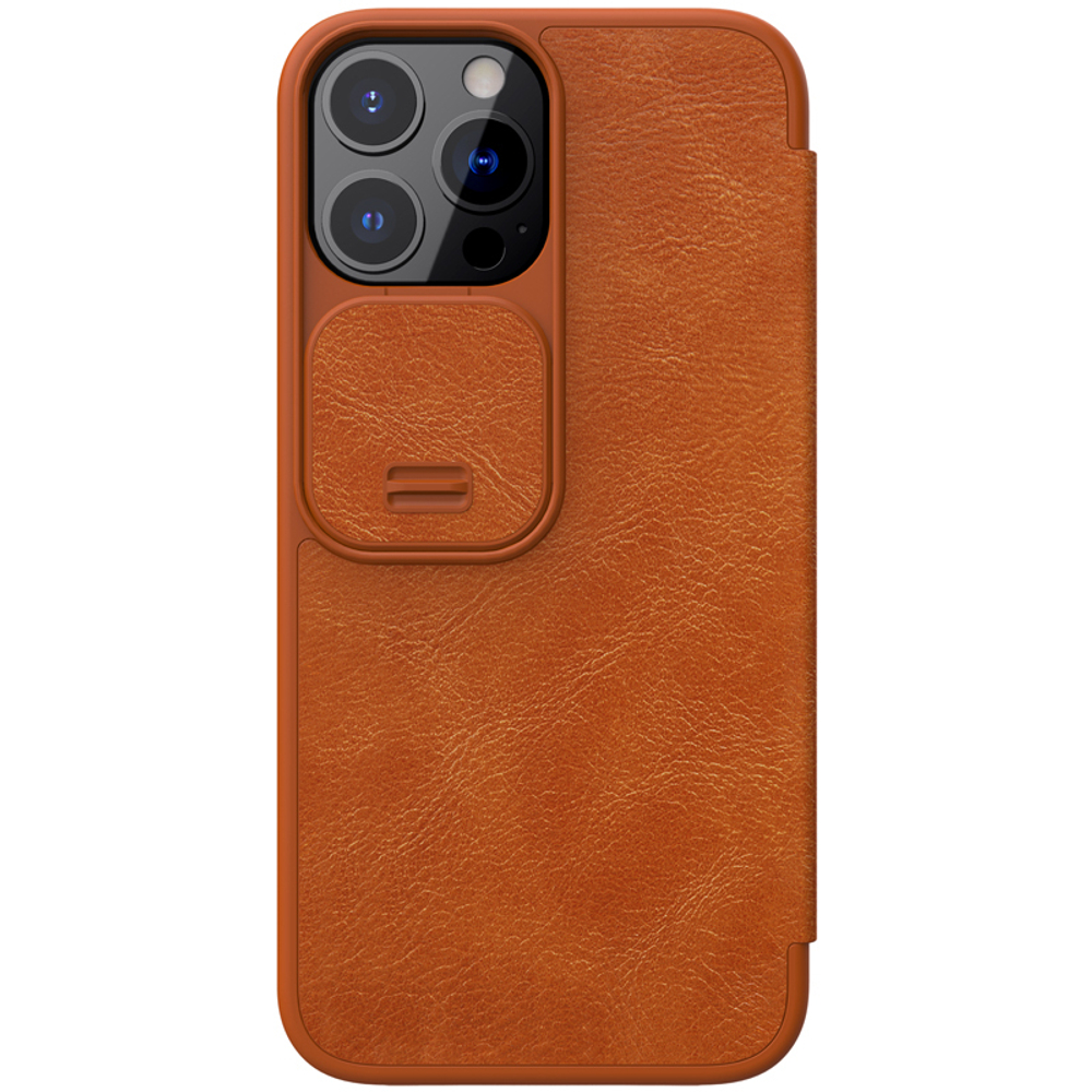 ✓ Коричневый чехол книжка от Nillkin для iPhone 13 Pro, серия Qin Pro  Leather с защитной шторкой для камеры - купить по отличной цене 🤑 в  интернет магазине caseport в Москве и СПб