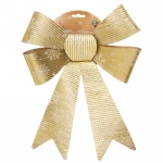 Бант на ёлку «Снежинка» 38*27 см, Золото