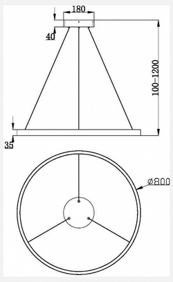 Подвесной светильник Maytoni Rim 1 MOD058PL-L42W3K