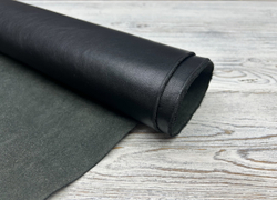 Рулон натуральной кожи Экстрела Винтаж цв. Черный / Vacchetta Extrella Nero,