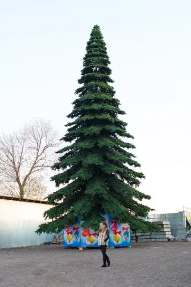 Уличная елка Таежная Премиум зеленая 17 м., ствольная, ПВХ, Green Trees (GT17TAPVC)