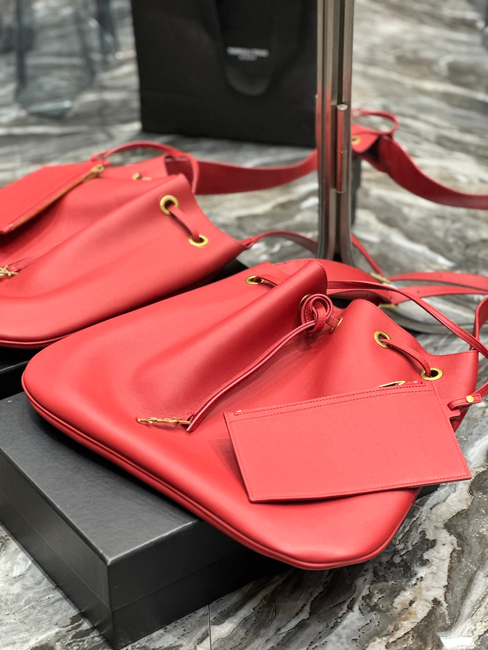 Saint Laurent Paris VII Large Flat Hobo Bag