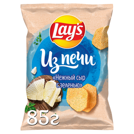 Чипсы картофельные LAY'S Из печи Нежный сыр с зеленью 85г