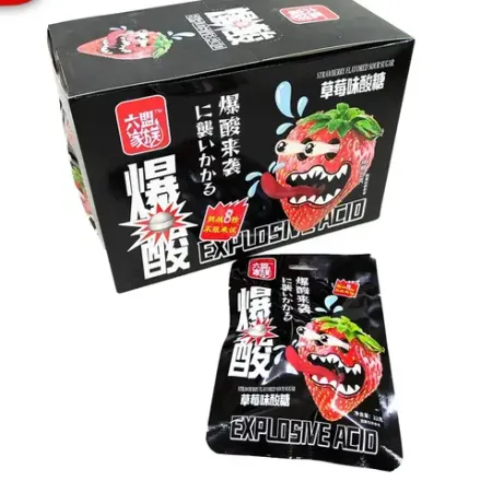 Леденцы с кислинкой EXPLOSIVE ACID со вкусом клубники 22гр