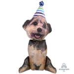 Шар Фольгированный Щенок в колпаке (Коричневый)