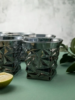 Набор бокалов кристалл, 300 мл. 6 шт. Черные