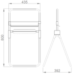 Катушка для рулонов бумажных напольная INDASTRIAL 04008.B глянцевый