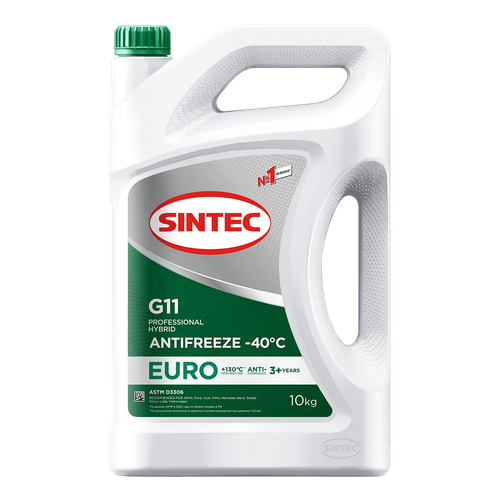 Антифриз Sintec Euro G11, зеленый, 10 кг