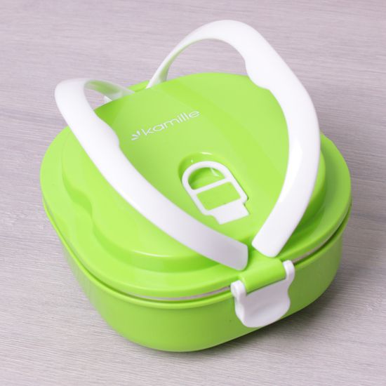 Ланч бокс 900 мл (салатовый, розовый, оранжевый) Kamille