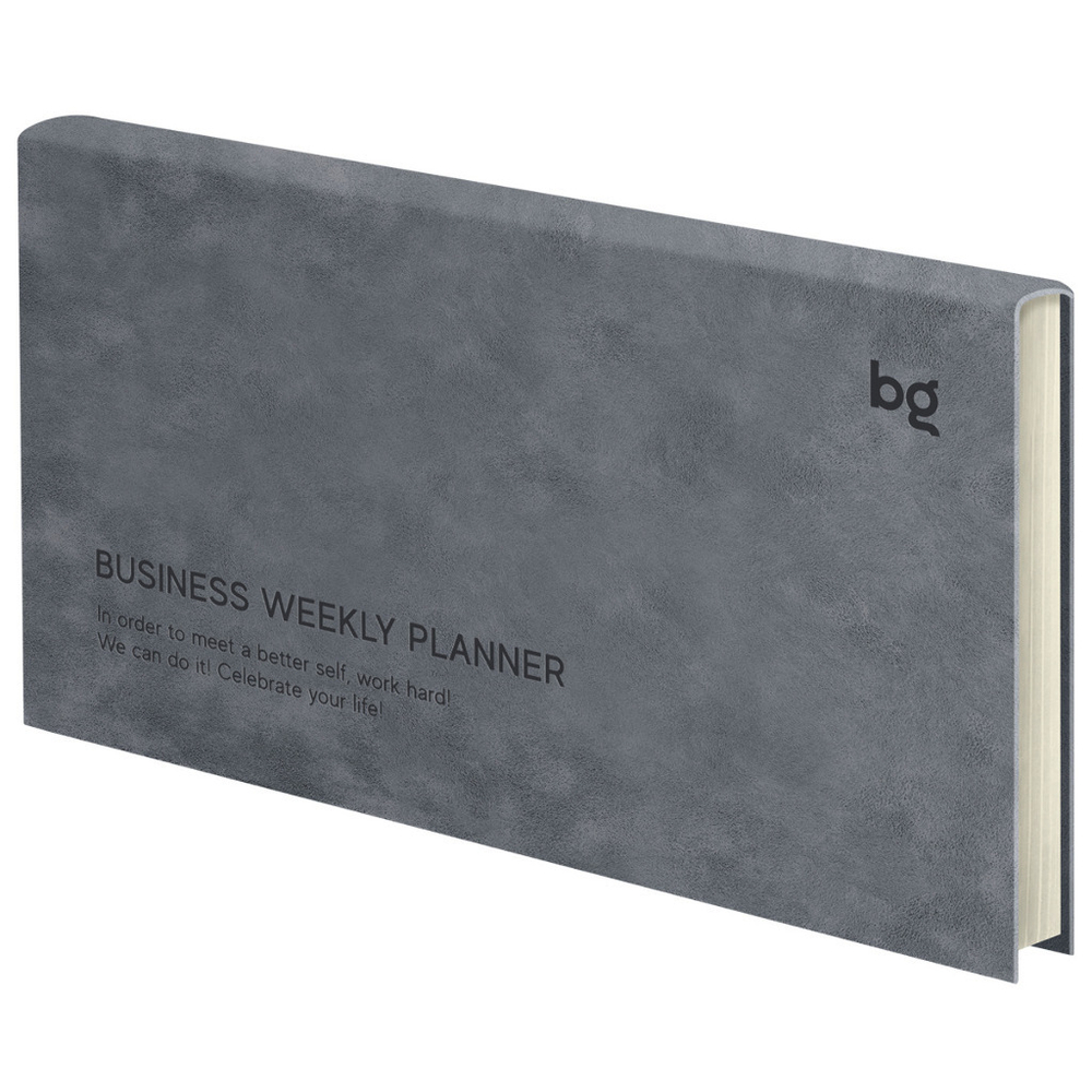Еженедельник недатированный 9*16,5 см 64 л. БИДЖИ Бизнес грей (Wu_62169)