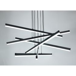 Светильник подвесной (подвес) Rivoli Mabel 6183-201 LED 120 Вт 3000-6000К чёрный светодиодный с пультом