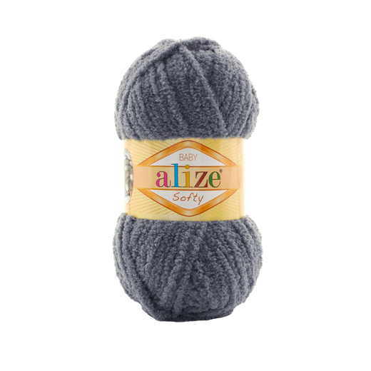 ALIZE "SOFTY" 100% Микрополиэстер, 50 гр., 115 м, Серый