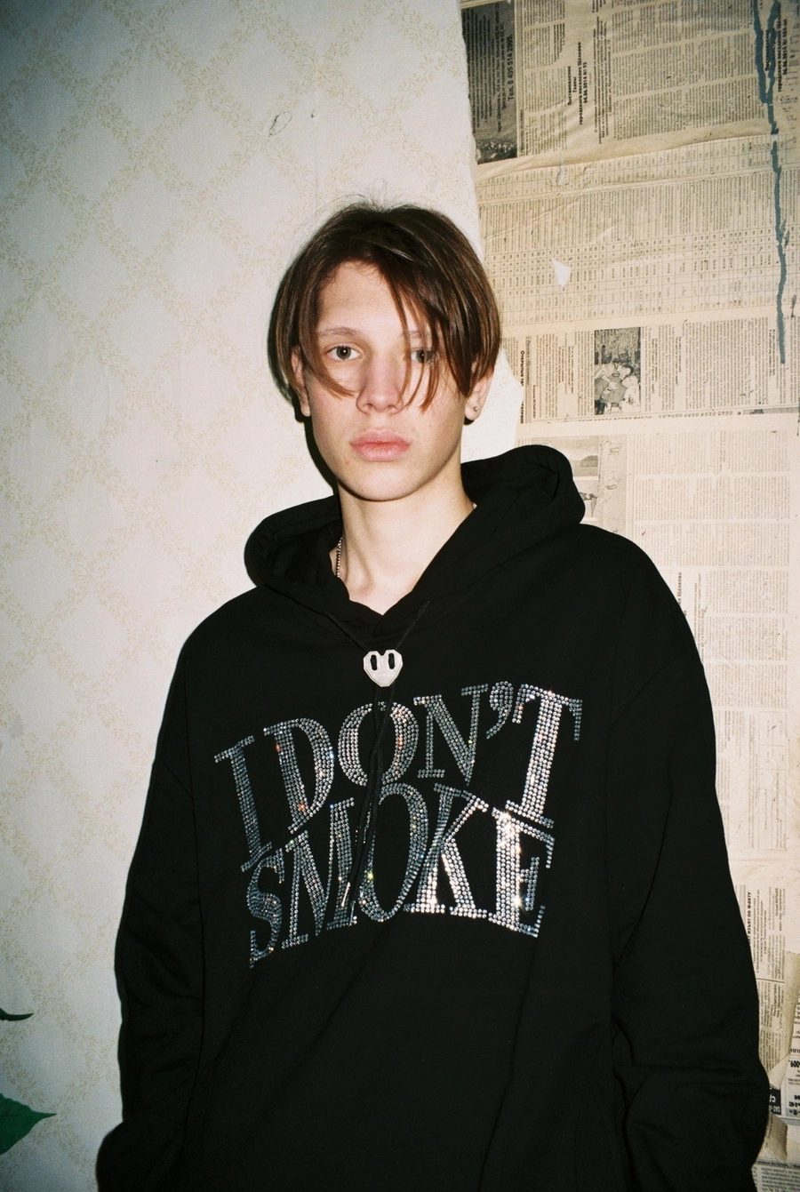 Худи DONSMOKE "Rhinestone Logo" Oversized Hoodie