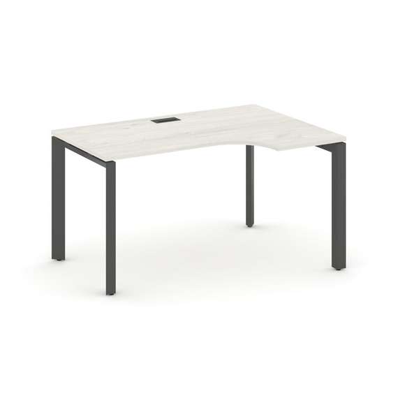 Style Project Стол рабочий эргономичный SN-59P.SPA-011(R) Дуб Наварра/Металл Антрацит/Черный Заглушк