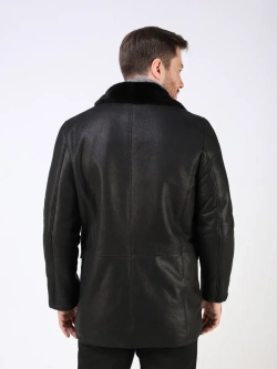 Дубленка зимняя натуральная с капюшоном