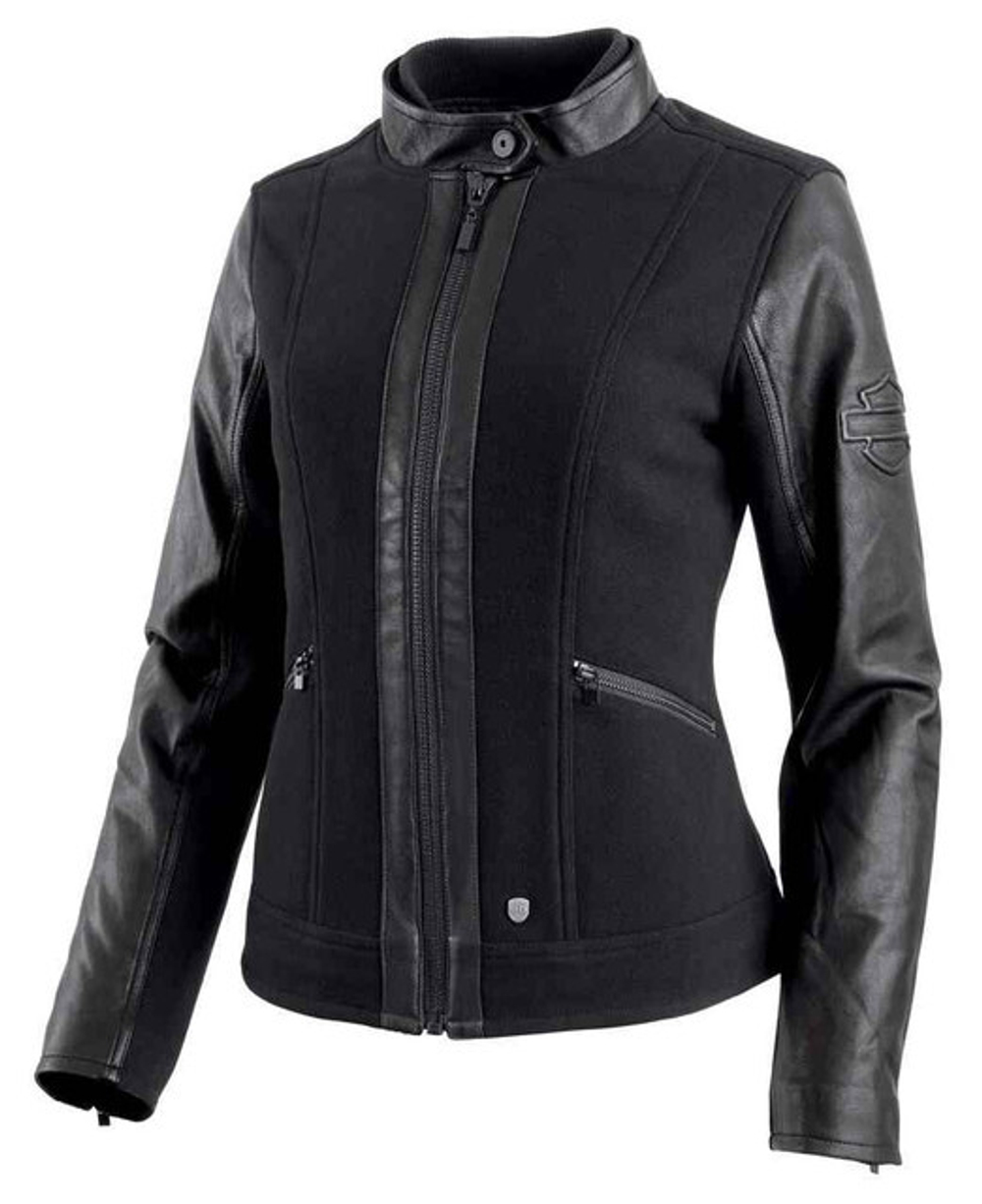 Куртка Wool Blend Leather Accent Casual Jacket Harley-Davidson