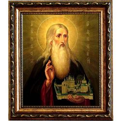 Герасим Болдинский Преподобный. Икона на холсте.