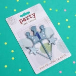 Свечи для торта Цифра Король желаний «1», голубой