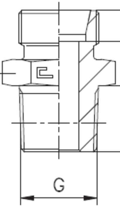 Штуцер FC DL22 BSPT 3/4" (корпус)