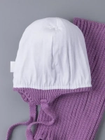 Шапка со снудом для девочки демисезонная