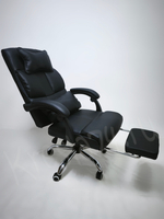 Кресло руководителя с подушкой. Черный цвет