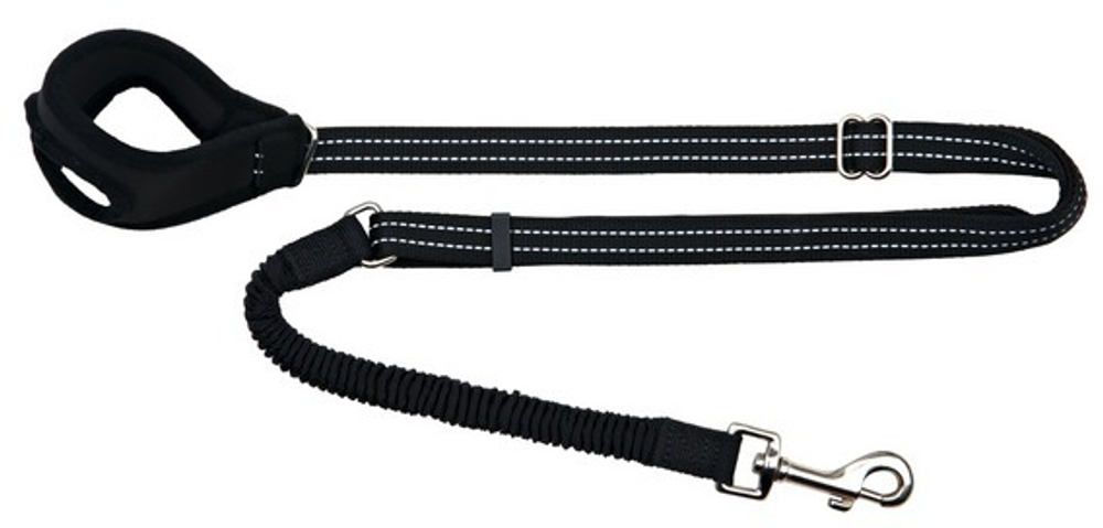 Поводок для пробежек, 0,90–1,30 м/ 20 мм, чёрный, Trixie Jogging Leash